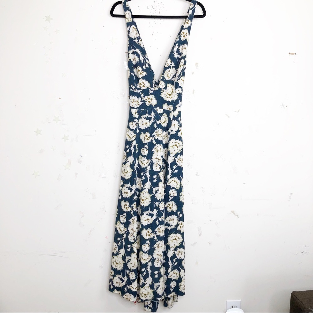 Nicholas Haisley Fan floral linen midi dress - Picture 3 of 12